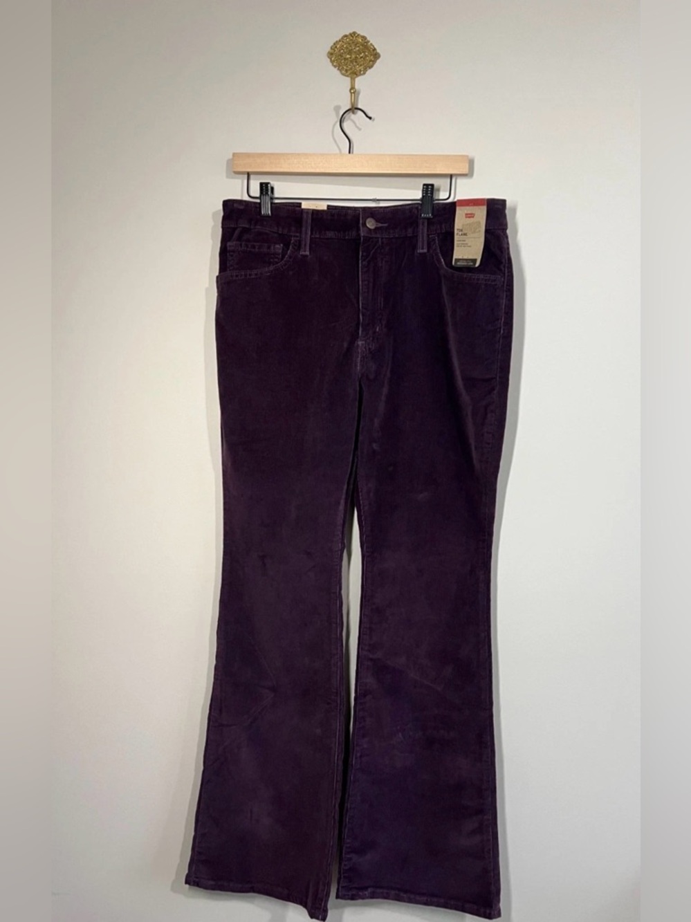 Levi’s 726 Flare Corduroy Pants Purple Size 32x32| Retro 70s Boho NWT